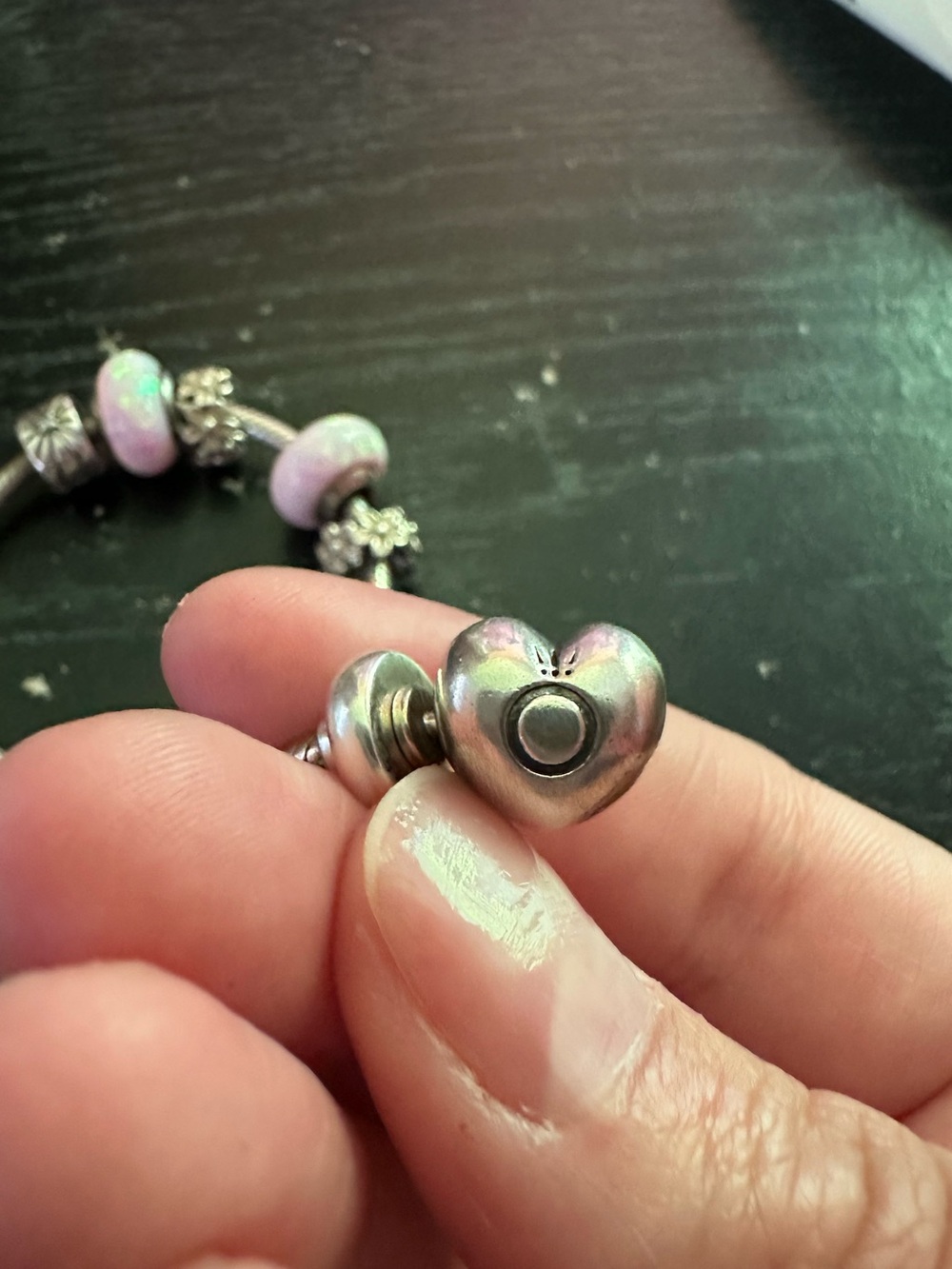 Pandora Moments Heart & Snake Chain Bracelet Charm Bracelet - Picture 5 of 10